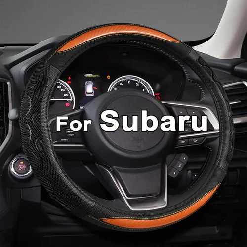 GIANT PANDA Cubierta del volante para Subaru Forester, cubierta del volante del coche para Subaru Outback y Crosstrek - Naranja