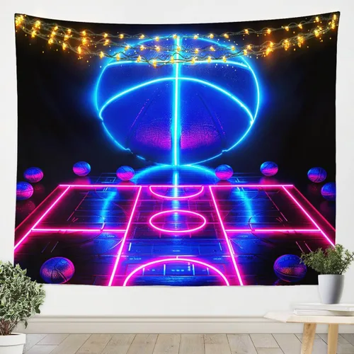 Miniatura 20 de Tapiz de juegos para niños pequeños de 51 x 59 pulgadas, tapices de decoración de sala de juegos para adolescentes, consola de juegos para niños