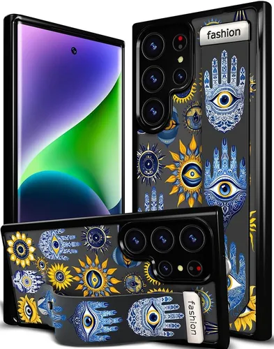 Miniatura 152 de Compatible para Samsung Galaxy S23 Funda Bonita con Correa Soporte Dedo Kickstand, Fundas de Silicona Geniales de Diseñador Funda Cover - Mariposa