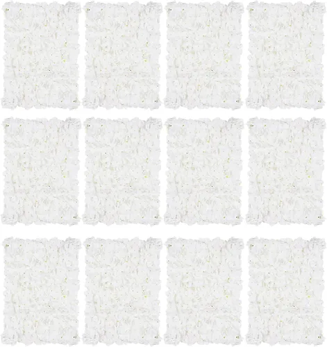 Miniatura 6 de BLOSMON Panel de Pared de Flores Telón de Fondo Decorativo Rubor Telón de Fondo Floral Artificial para Boda Fiesta Baby Shower Nupcial, 6 Piezas