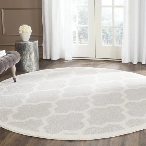 Miniatura 22 de SAFAVIEH Amherst Collection AMT420E - Alfombra para pasillo, 2 pies 3 pulgadas x 7 pies, beige y gris claro, diseño de enrejado marroquí,