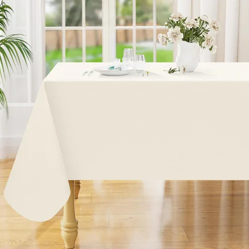 Smiry Mantel cuadrado de vinilo impermeable de 54x54 pulgadas, protector de manteles de vinilo lavables, funda de mesa resistente a derrames de