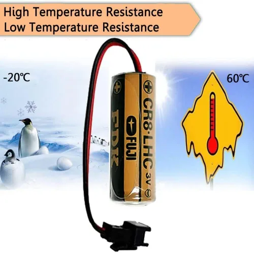 Miniatura 6 de para Fuji FDK CR8.LHC 3V Batería 2600mAh para Fuji FDK CR8.LHC LHC 17450 con enchufe negro
