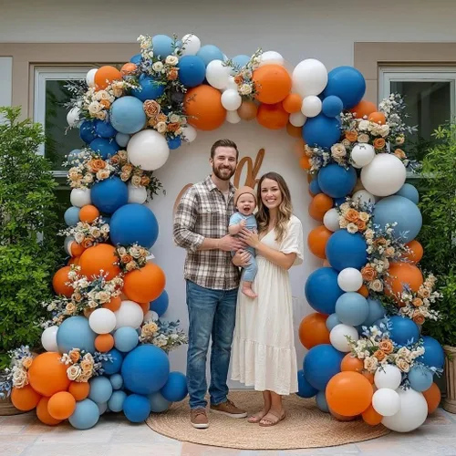 Miniatura 2 de Arco de globos de color azul polvoriento, kit de guirnalda de globos de látex para baby shower, cumpleaños, despedida de soltera, boda, graduación