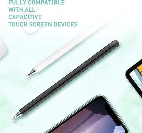 Miniatura 6 de Lápiz capacitivo para pantallas táctiles, lápiz capacitivo universal de alta sensibilidad y precisión con punta de disco para pantalla táctil