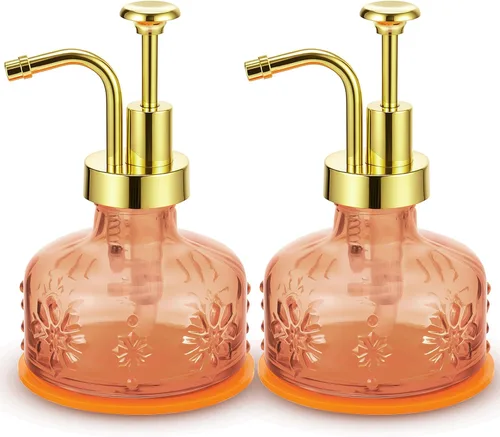 Miniatura 7 de Tioncy Dispensador de jabón antiguo para cocina, baño, encimera, dispensador de bomba de jabón de vidrio, contenedor pequeño rústico recargable