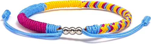 Miniatura 4 de LAMIBEE Pulsera de Orgullo, pulsera de polietileno, LGBTQA+ Orgullosamente Love Boho Estilo Pulsera de Muñequera, Pulsera de cuerda de surfista