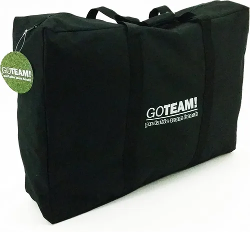 Miniatura 3 de GoTEAM! Banco de equipo plegable portátil de 4 asientos con portavasos, bancos de fútbol para equipo, silla plegable de fútbol de línea lateral
