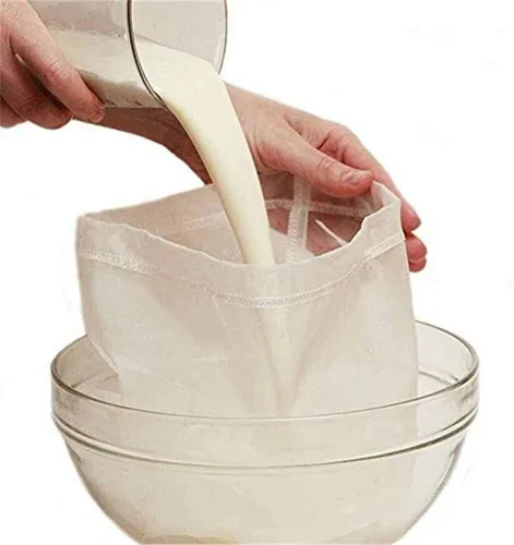 Miniatura 4 de 2 bolsas de leche de nuez de calidad profesional, grande de 10 x 12 pulgadas, de grado comercial, bolsa de leche de almendra reutilizable y colador