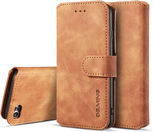 Miniatura 11 de UEEBAI Funda de cuero PU para iPhone 6 6S, Vintage Retro Premium Wallet Flip Cover TPU Inner Shell [ranuras para tarjetas] [Cierre magnético]