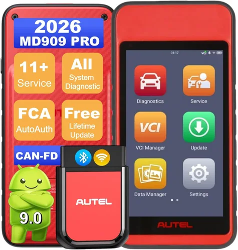 Autel MaxiDiag MD909 Pro OBD2 escáner, herramienta de diagnóstico inalámbrica BT 2026 para todos los sistemas, MD909Pro hasta MD808Pro MD906Pro