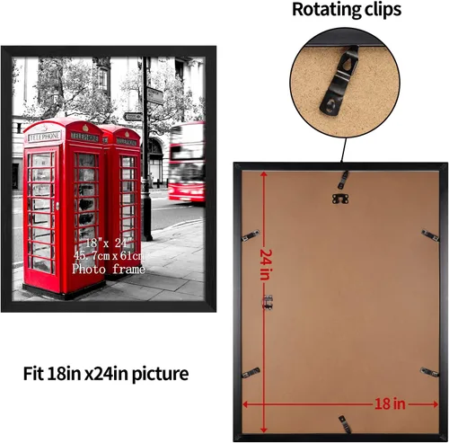 Miniatura 4 de Giftgarden - Juego de 7 marcos para fotos de 4 x 6 pulgadas, color negro, marcos para fotos de 4 x 6 pulgadas para pared o mesa