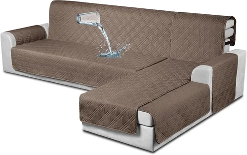 Miniatura 19 de TAOCOCO Fundas de Sofá Seccional 100% Impermeables en Forma de L, Fundas de Sofá de 3 Piezas, Funda de Chaise Lounge para Mascotas y Niños, Fundas