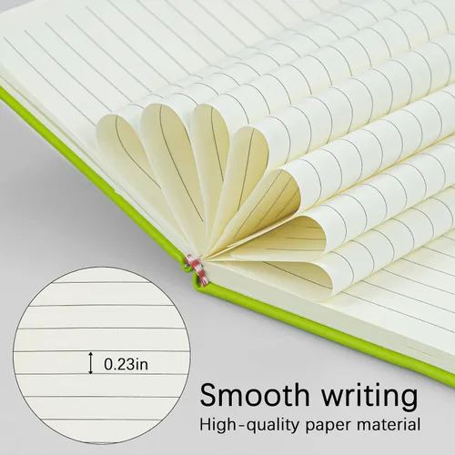 Miniatura 6 de Paquete de 2 cuadernos de bolsillo rayados con bolígrafo, cuaderno de tapa dura A6, mini bloc de notas de 3.7 x 5.5 pulgadas, papel grueso de 3.53