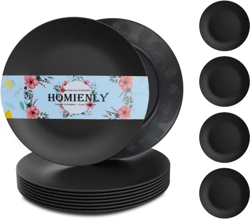 Miniatura 13 de Homiely Juego de 8 Platos para Cena - Paja de Trigo, Apto para Microondas y Lavavajillas, Irrompible, Platos para Niños