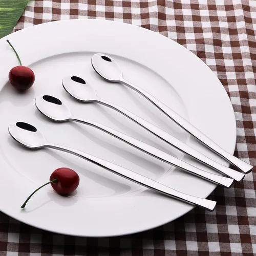 Miniatura 9 de 8 cucharas de helado de mango largo, cuchara de mango largo de acero inoxidable, 7.6 pulgadas