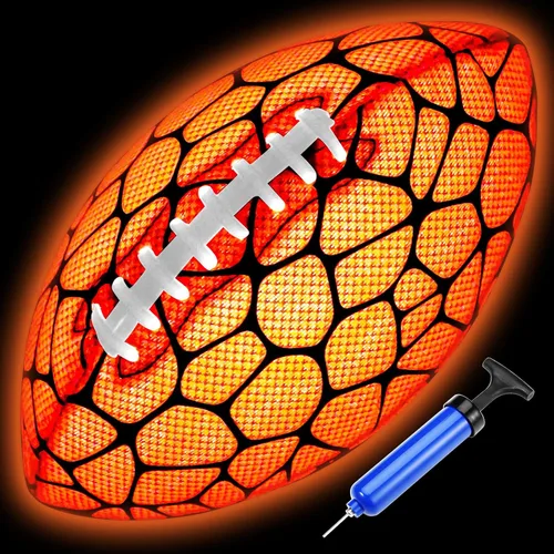 Miniatura 9 de Jasonwell Fútbol que brilla en la oscuridad - Fútbol luminoso de agarre fuerte para niños, adolescentes, jóvenes, adultos, juguete de deportes al