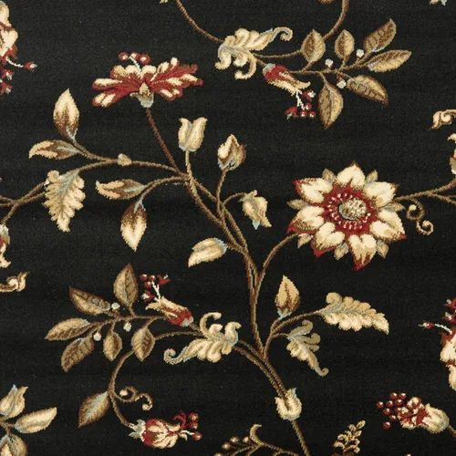 Miniatura 5 de SAFAVIEH - Alfombra de acento de la colección Lyndhurst, 3'3" x 5'3", color negro y multi, diseño floral tradicional, no desprende pelusa y de fácil