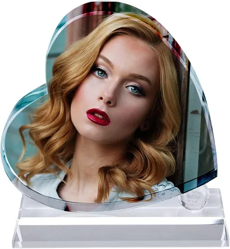 Miniatura 9 de Marco de fotos de cristal personalizado, marco de fotos de cristal personalizado, decoración de escritorio, placa de fotos de vidrio, regalo