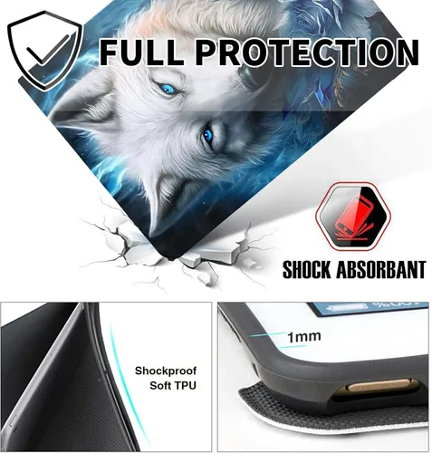 Miniatura 154 de Funda para tablet Fire 7 (12ª generación, versión 2022), delgada, a prueba de golpes, delgada, de piel sintética, con función de apagado/encendido