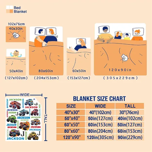 Miniatura 5 de Manta de bebé personalizada con nombre, para niñas, niños, amantes de los camiones, regalo para bebés, recién nacidos, niños, manta de franela