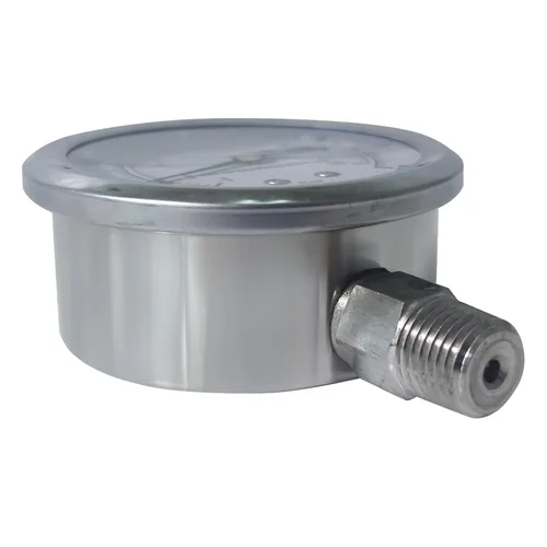 Miniatura 4 de HFS (R) -30 inHg-0-150 psi Manómetro de vacío relleno de líquido de glicerina, tamaño de dial de 2.5", montaje inferior NPT de 1/4", caja y conector