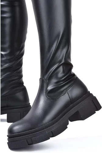 Miniatura 4 de Cape Robbin Campi - Botas por encima de la rodilla con tacones gruesos botas de vestir de moda para mujer