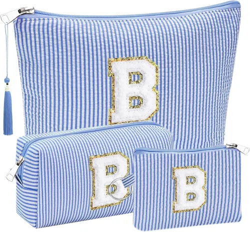 Miniatura 16 de Regalos Iniciales Bolsitas de Cosméticos de Viaje Juegos para Cartera, 3pcs Bolsitas Stoney Clover Dupes Bolsa de Maquillaje, Juego de Bolsas