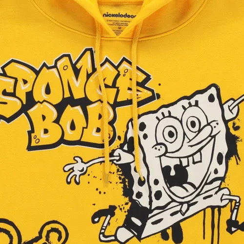 Miniatura 5 de Nickelodeon Sudadera clásica con capucha de Bob Esponja para hombre, diseño de Bob Esponja, Patrick & Krusty Krab