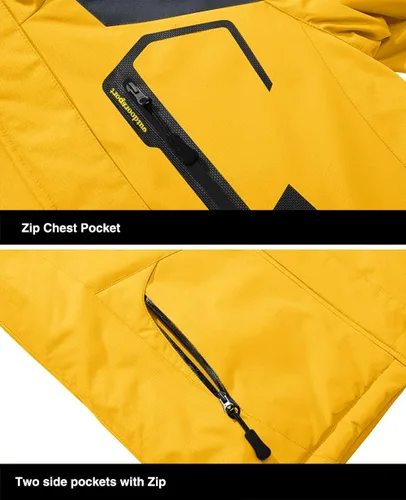 Miniatura 5 de MAGCOMSEN - Chaqueta de invierno para hombre, impermeable, abrigada, con forro polar y múltiples bolsillos