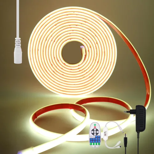 Miniatura 10 de KISUFU Tira de luces LED de neón COB de 12 V, IP68, impermeable, flexible, regulable, para el hogar, cocina, sala de estar, decoración de bricolaje
