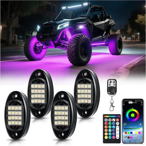 Miniatura 6 de 1Pod RGB Dream Color Rock Light Usado para Reemplazar La Luz Dañada, Compatibilidad para 4pods, 6pods, 8pods, 10pods, 12pods RGB+IC LED Dream
