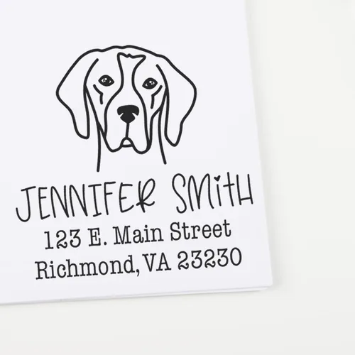 Miniatura 17 de Sello de dirección personalizado Basset Hound – Sello personalizable con nombre y dirección para sobres, ideal para amantes de los perros
