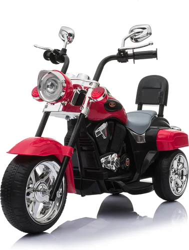 Miniatura 11 de Freddo Motocicleta de juguete, triciclo de motocicleta de 6 V con luces LED, bocinas hacia adelante/marcha atrás, 2 opciones de velocidad, juguetes