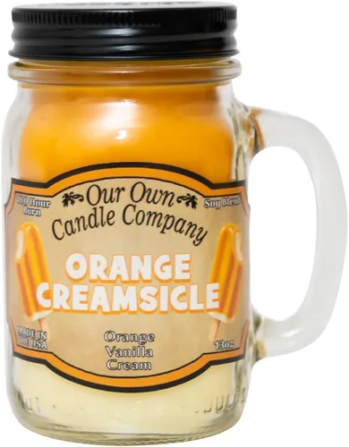 Our Own Candle Company, Orange Creamsicle - Vela perfumada en tarro de masón, 100 horas de tiempo de combustión, 13 onzas