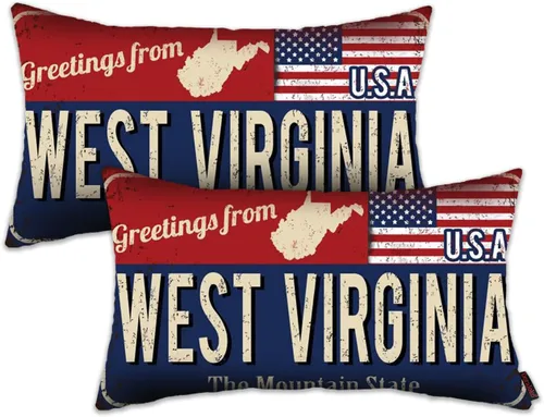 Miniatura 41 de Juego de 2 fundas de almohada de Florida de 12 x 20 pulgadas, decoración de recuerdo de Florida, funda de almohada lumbar con diseño de bandera