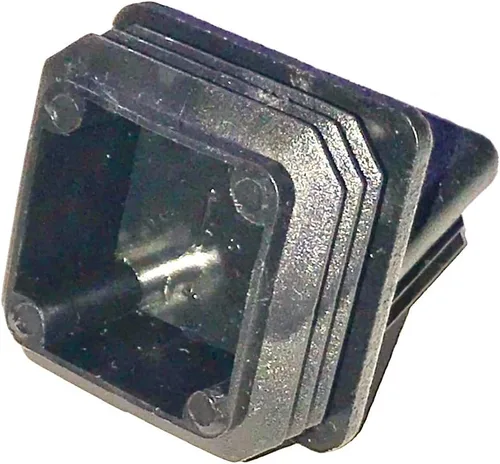 Miniatura 14 de Paquete de 10: (0.5 pulgadas (1/2 pulgadas), calibre 14-20, tapón cuadrado de plástico negro, tapa de extremo de tubo, insertos deslizantes