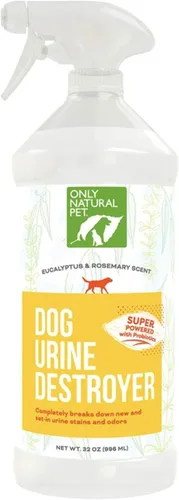 Only Natural Pet - Removedor de manchas y olores con base en enzimas, fórmula derivada de plantas para perros – Funciona en madera dura, alfombra y