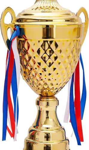 Miniatura 7 de Juvale Gold Trophy Cup - Premio del trofeo de torneo y campeonato - Premios versátiles para fútbol, baloncesto y golf - Recompensas para adultos