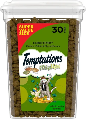 Temptations MixUps Golosinas crujientes y suaves para gatos, sabor fiebre de hierba gatera, 30 onzas