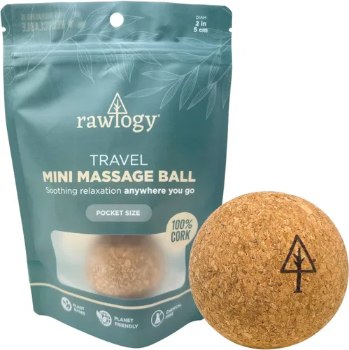 Bola de masaje de corcho de viaje, alternativa ligera y sostenible a la bola de lacrosse para aliviar el dolor muscular (1.9 pulgadas (paquete de