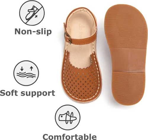 Miniatura 228 de THEE BRON Sandalias cómodas para niñas, zapatos para niños, sandalias rellenas