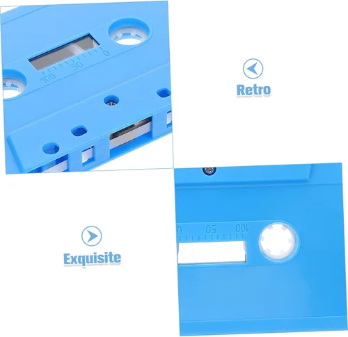 Miniatura 3 de 2pcs Retro Decor for Music Lovers Blank Cassette Tape Decor for Parties Sky-blue