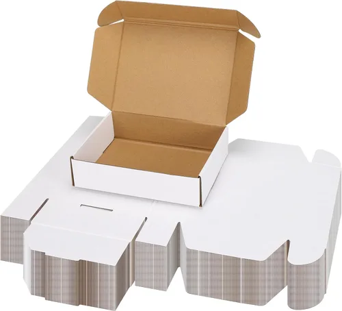 Miniatura 33 de PHAREGE - Paquete de 25 cajas de envío de 6 x 6 x 2 pulgadas, cajas de cartón corrugado marrón, cajas de correo pequeñas para embalaje de pequeñas