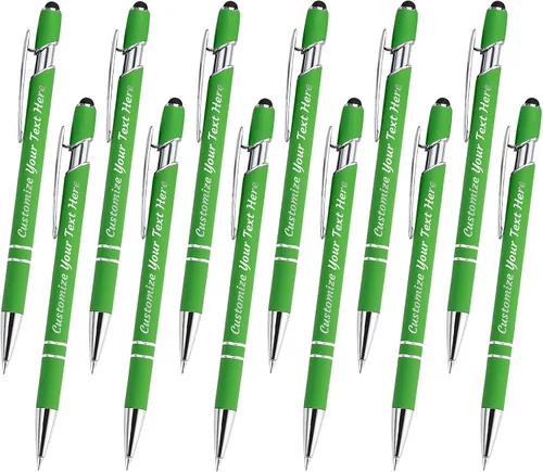 Miniatura 50 de 12 bolígrafos personalizados a granel, bolígrafos personalizados con grabado personalizado con nombre o texto, regalo ideal de aniversario