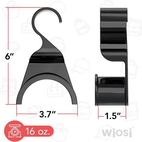 Miniatura 14 de Wiosi Juego de 3 perchas transparentes de alta calidad, organizadores de acrílico duradero y colgador de bolsas de almacenamiento para armario