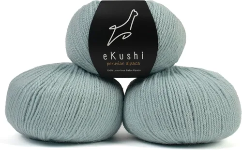 Miniatura 58 de 100% Hilo de Alpaca para Bebé para Tejer y Ganchillo - Juego de 3 Madejas de Hilo Premium DK - Ligero, Hipoalergénico y Térmico Hecho en Perú - N010