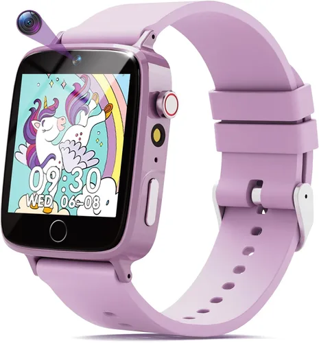 Miniatura 13 de NBKLS Reloj Inteligente para Niños Varones, Reloj para Niños con Pantalla Táctil de 1.54 Pulgadas, Reproductor de Música, Tarjeta de Aprendizaje, 10