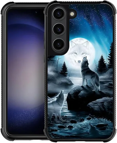 Miniatura 276 de CARLOCA Funda compatible con Samsung Galaxy S22 Ultra, diseño gráfico de Star Howling Wolfs Samsung Galaxy S22 Ultra, diseño gráfico, a prueba
