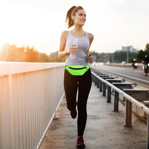 Miniatura 6 de PATIKIL Riñonera para mujer, riñonera para fiesta, correr, Verde